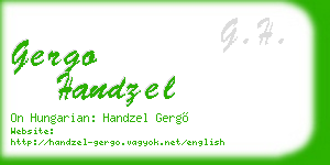 gergo handzel business card